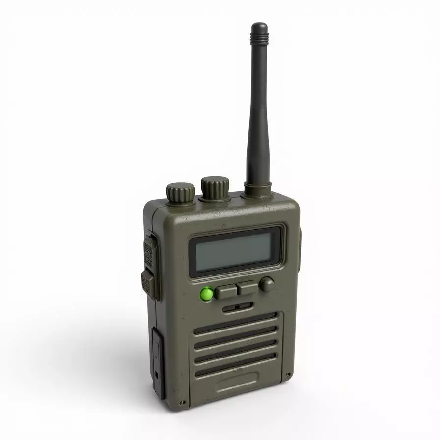 Field Radio Communicator 3D Model Military Survival Gear Low-poly 3D model_0