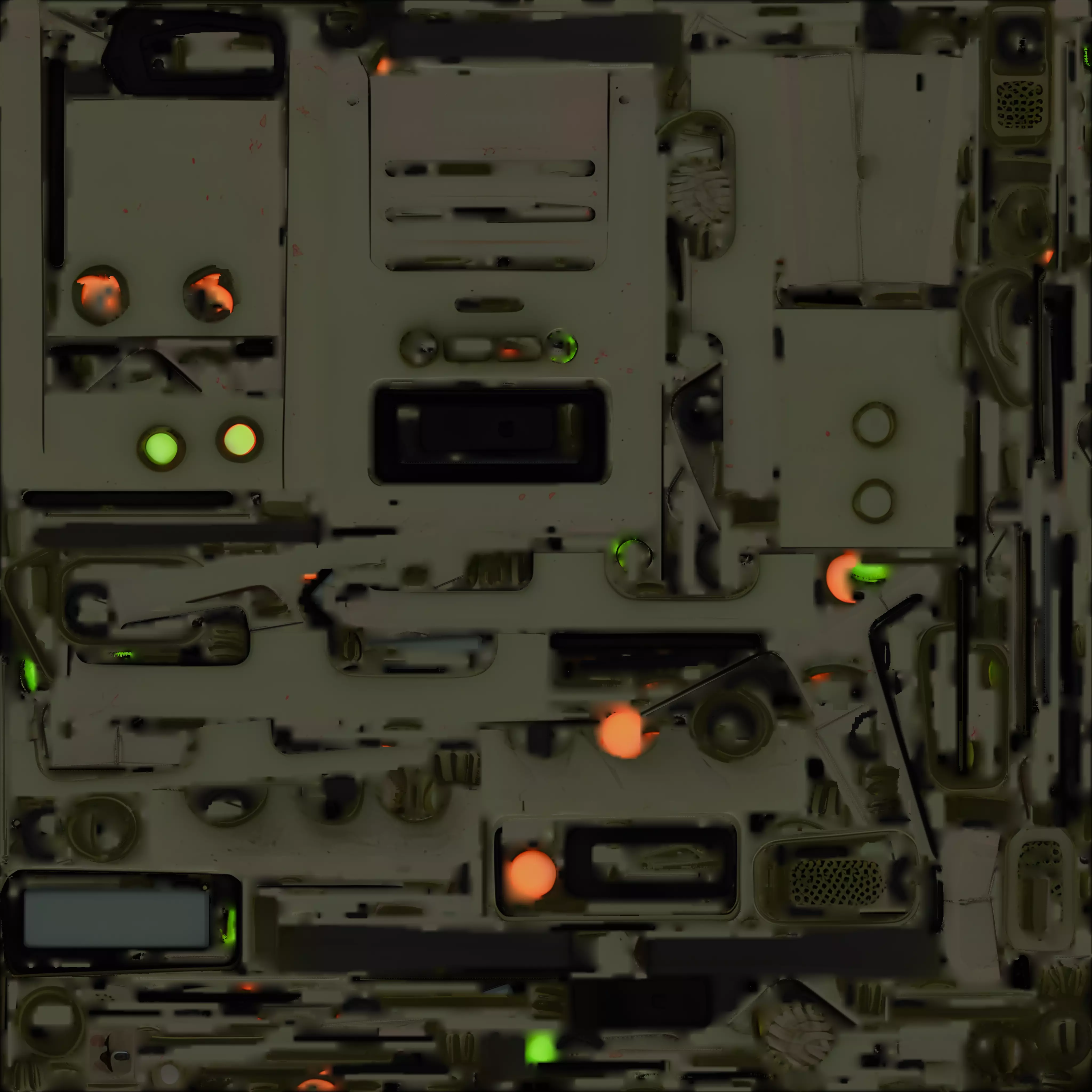 Field Radio Communicator 3D Model Military Survival Gear Low-poly 3D model_1