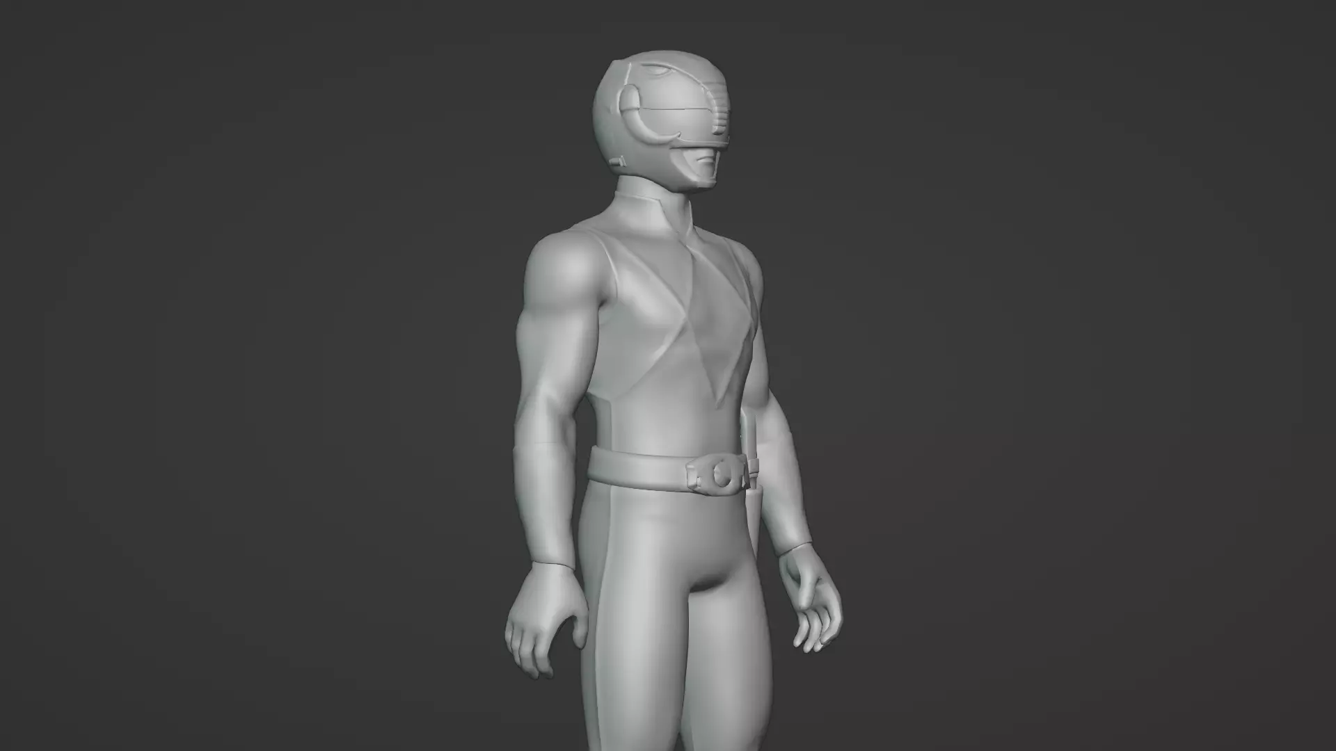 Black Ranger 3D Model Power Rangers Mighty Morphin Rigged Low-poly 3D model_12