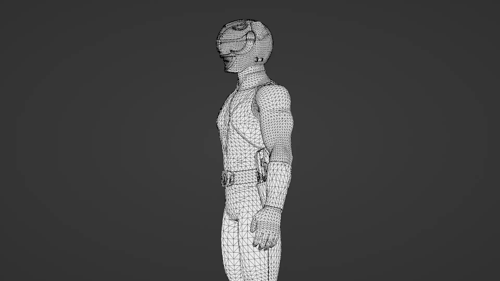 Black Ranger 3D Model Power Rangers Mighty Morphin Rigged Low-poly 3D model_35