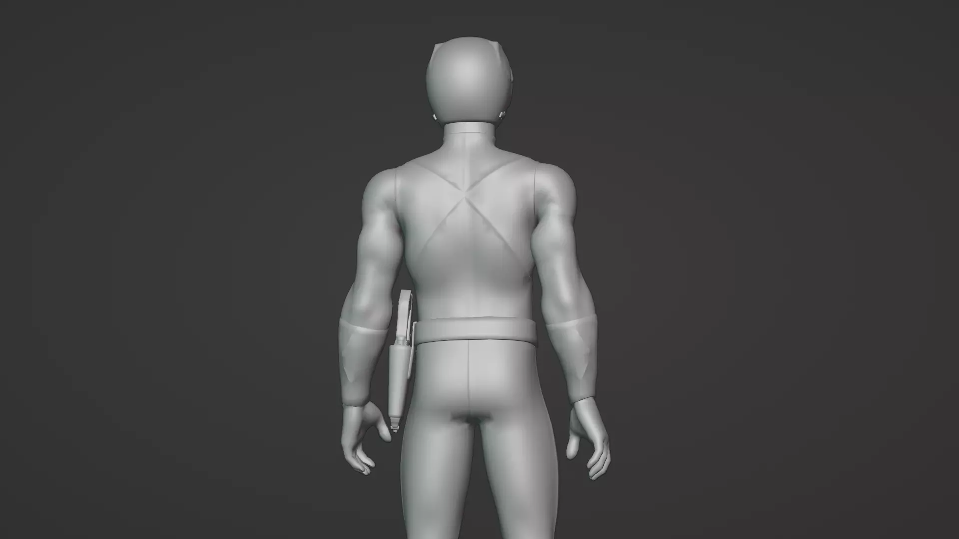 Black Ranger 3D Model Power Rangers Mighty Morphin Rigged Low-poly 3D model_14