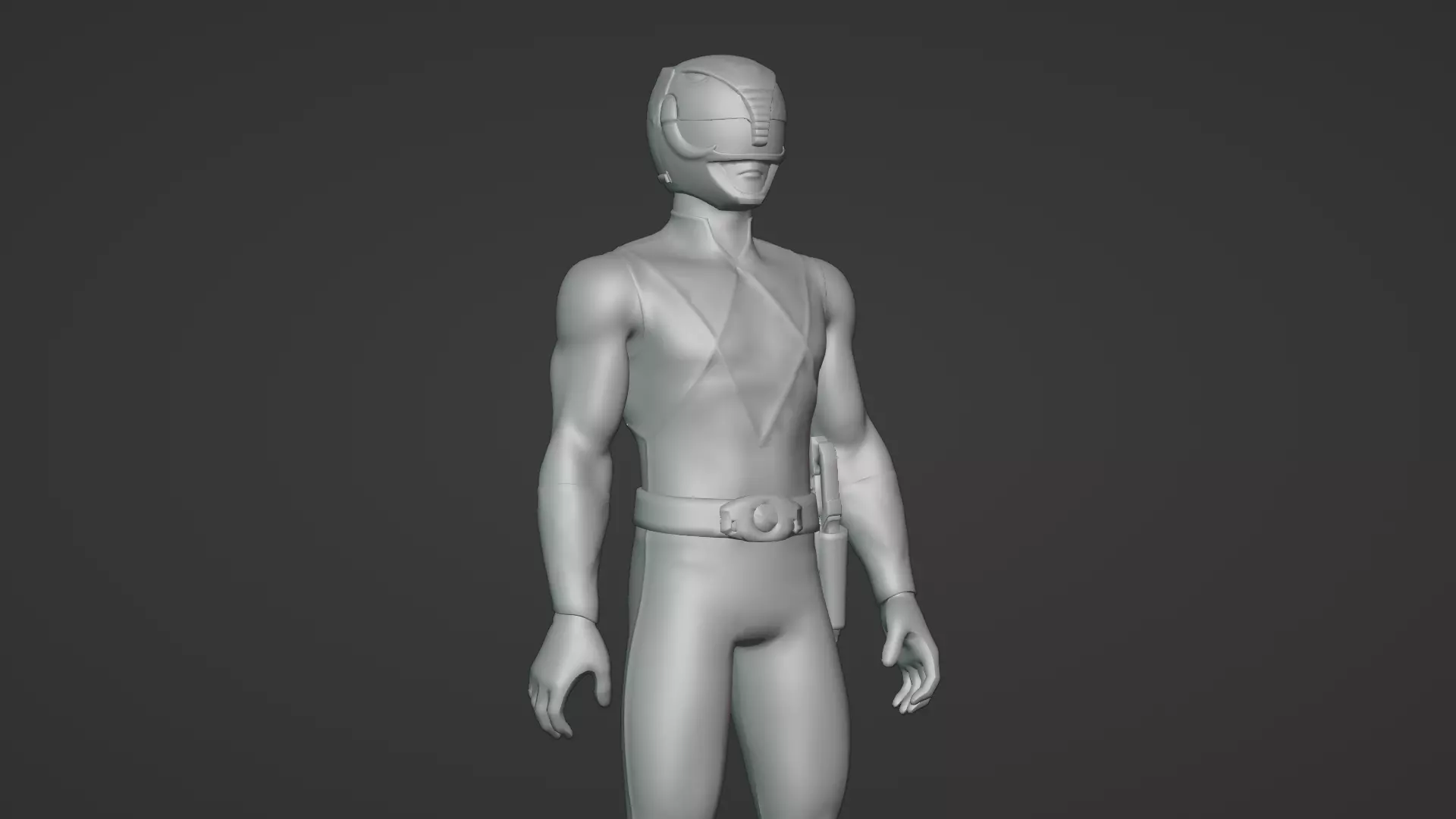 Black Ranger 3D Model Power Rangers Mighty Morphin Rigged Low-poly 3D model_22