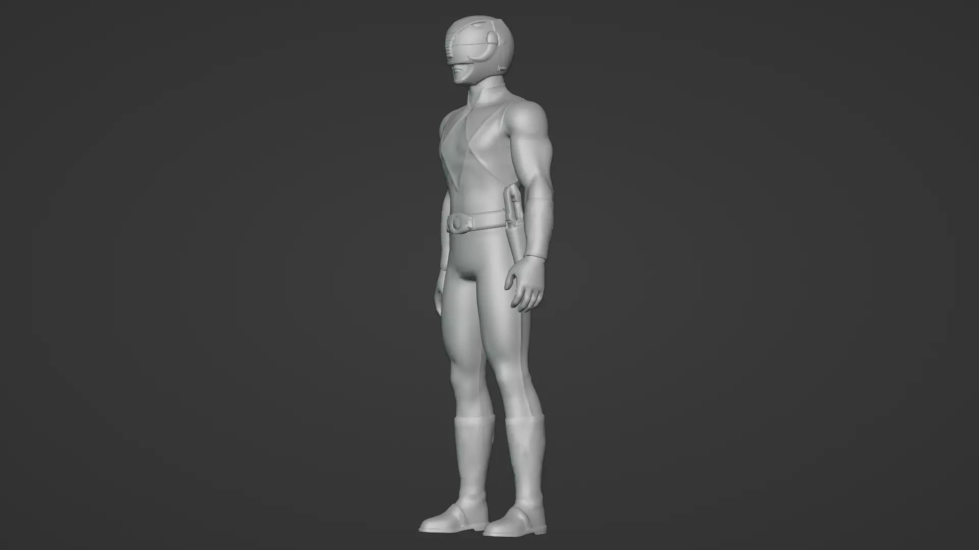 Black Ranger 3D Model Power Rangers Mighty Morphin Rigged Low-poly 3D model_17