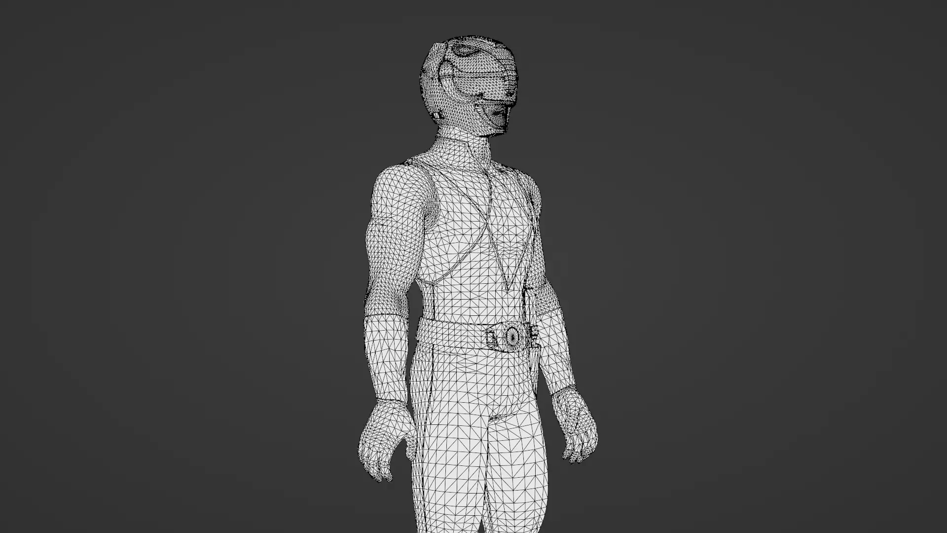 Black Ranger 3D Model Power Rangers Mighty Morphin Rigged Low-poly 3D model_24