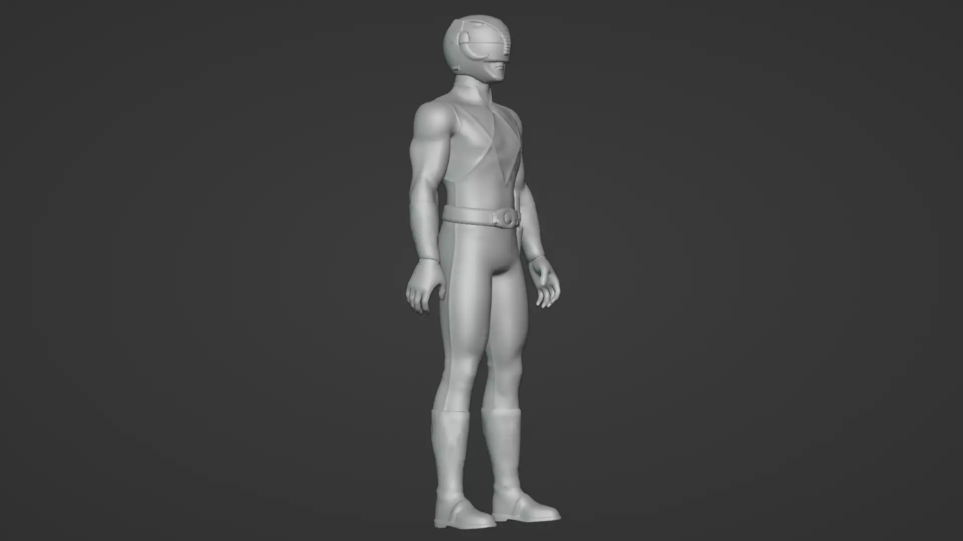 Black Ranger 3D Model Power Rangers Mighty Morphin Rigged Low-poly 3D model_21