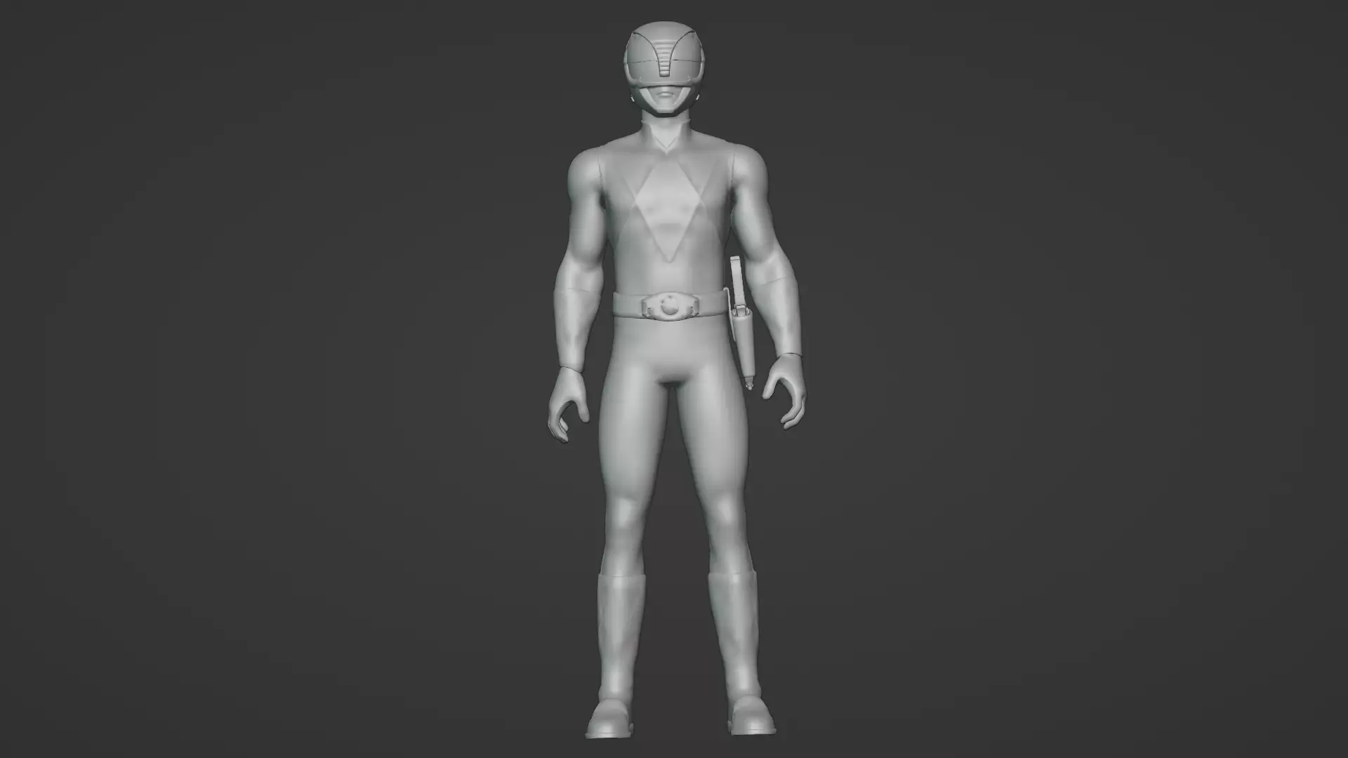 Black Ranger 3D Model Power Rangers Mighty Morphin Rigged Low-poly 3D model_16
