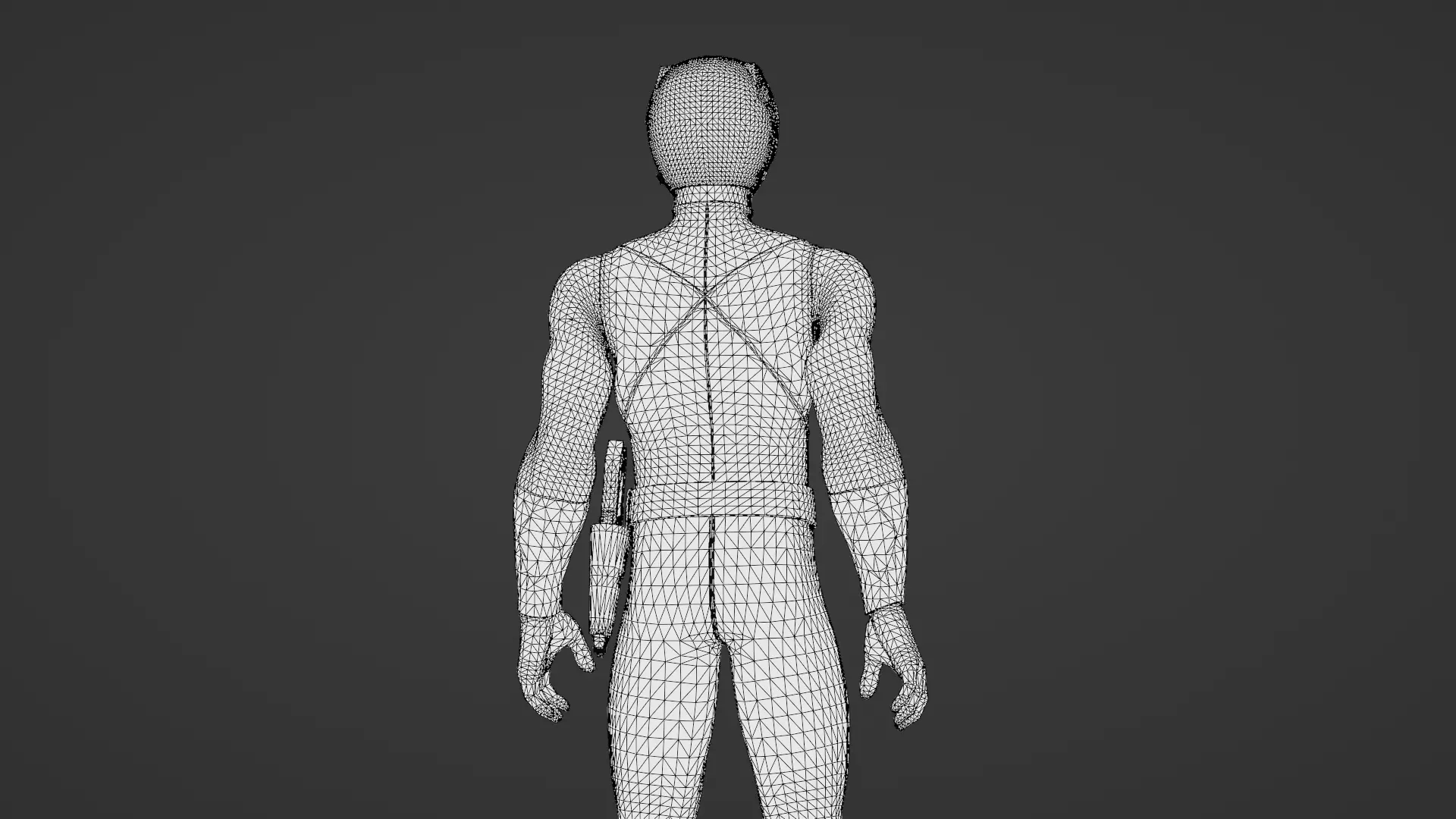 Black Ranger 3D Model Power Rangers Mighty Morphin Rigged Low-poly 3D model_26