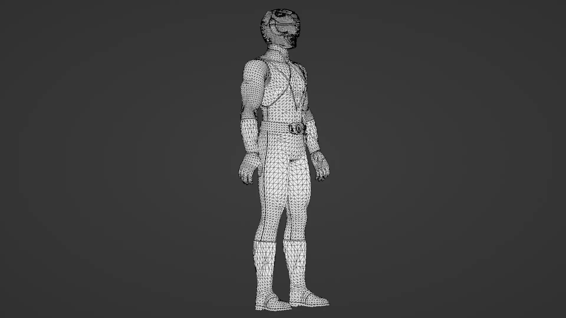 Black Ranger 3D Model Power Rangers Mighty Morphin Rigged Low-poly 3D model_33