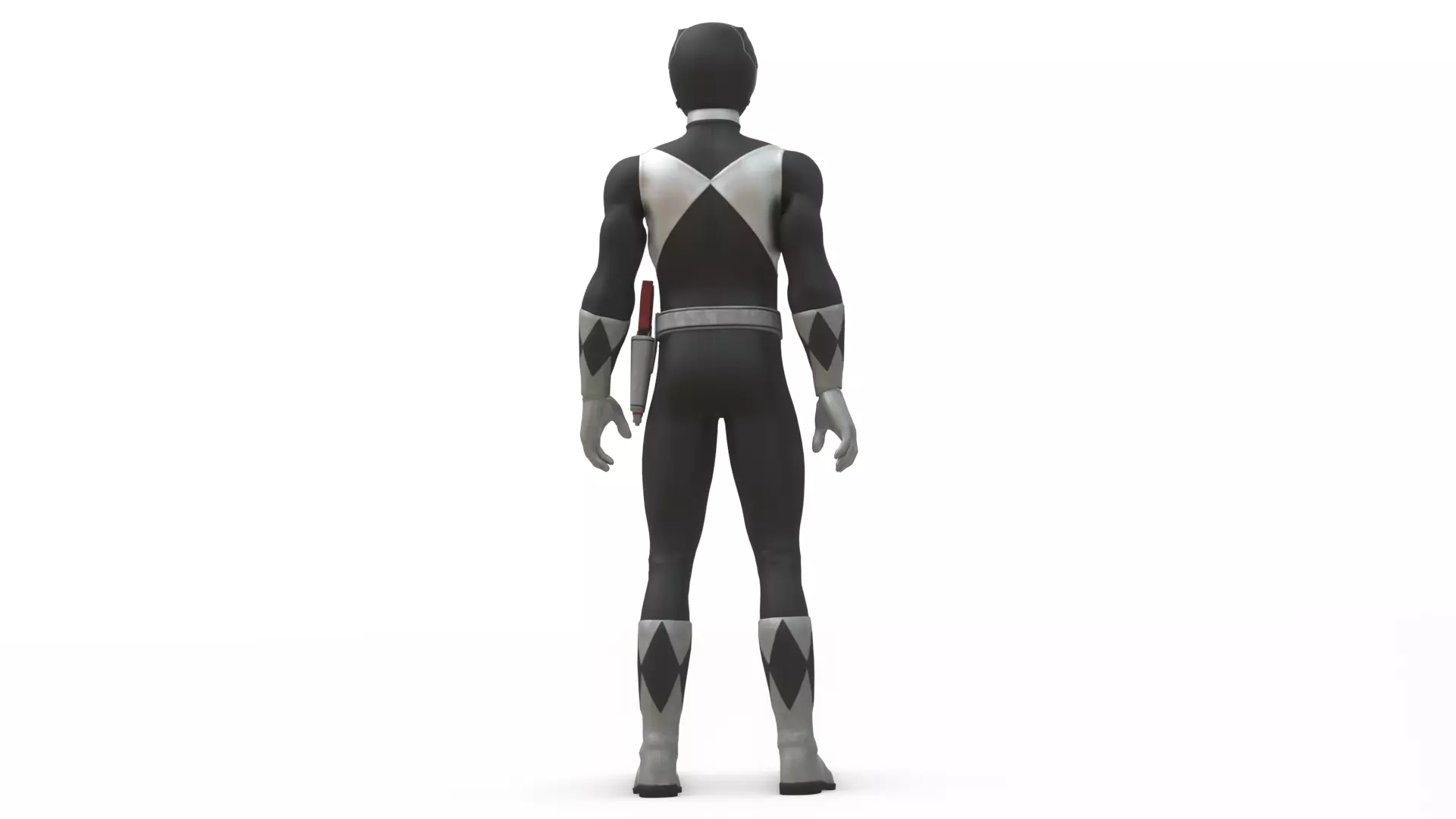 Black Ranger 3D Model Power Rangers Mighty Morphin Rigged Low-poly 3D model_8