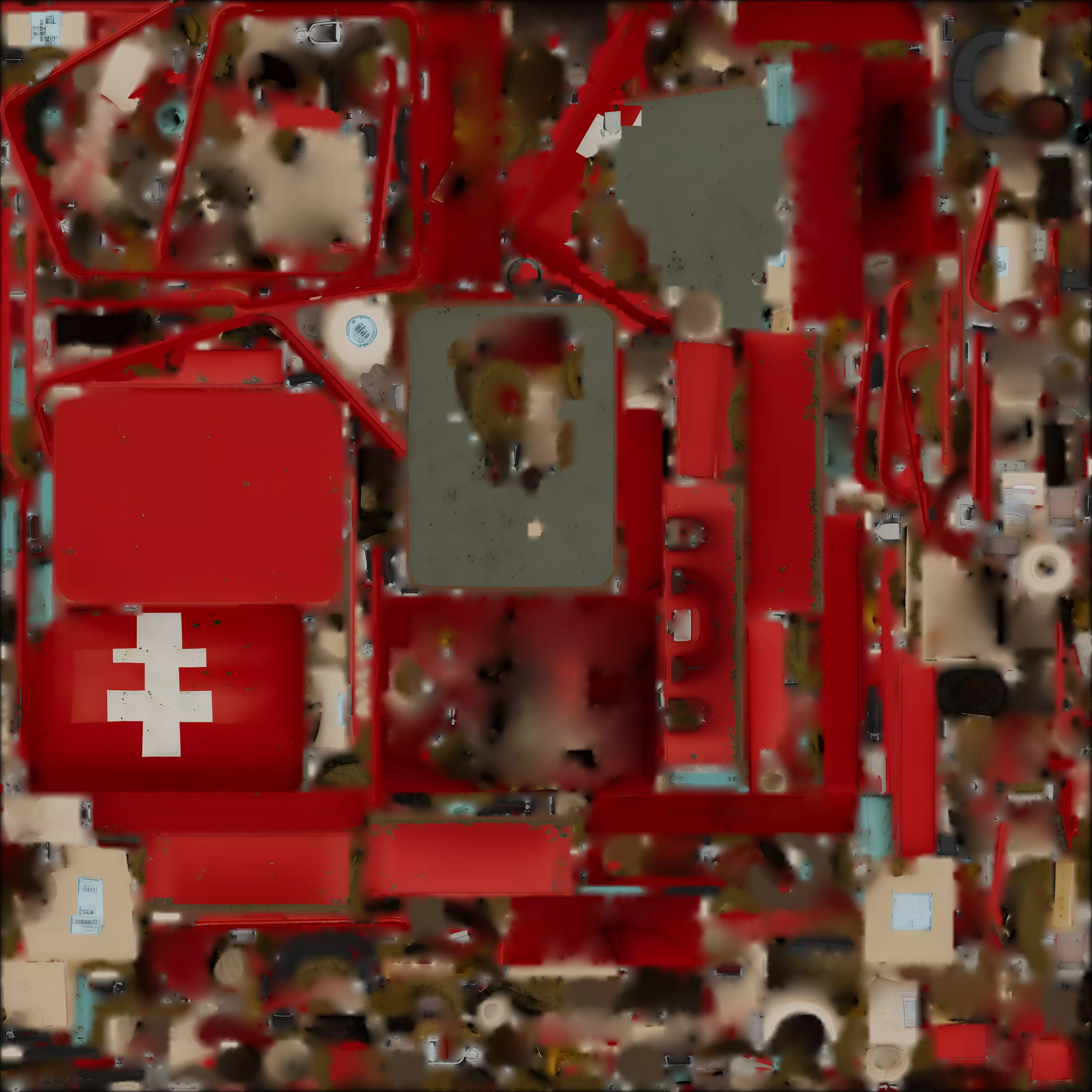 Open Vintage First Aid Kit 3D Model Survival Loot Low-poly 3D model_1