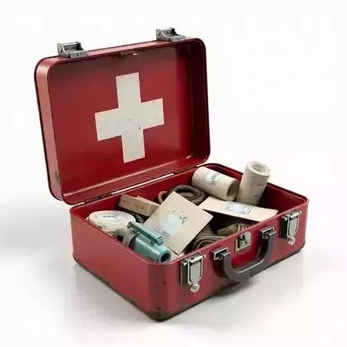 Open Vintage First Aid Kit 3D Model Survival Loot Low-poly 3D model Open Vintage First Aid Kit 3D Model Survival Loot Low-poly 3D model