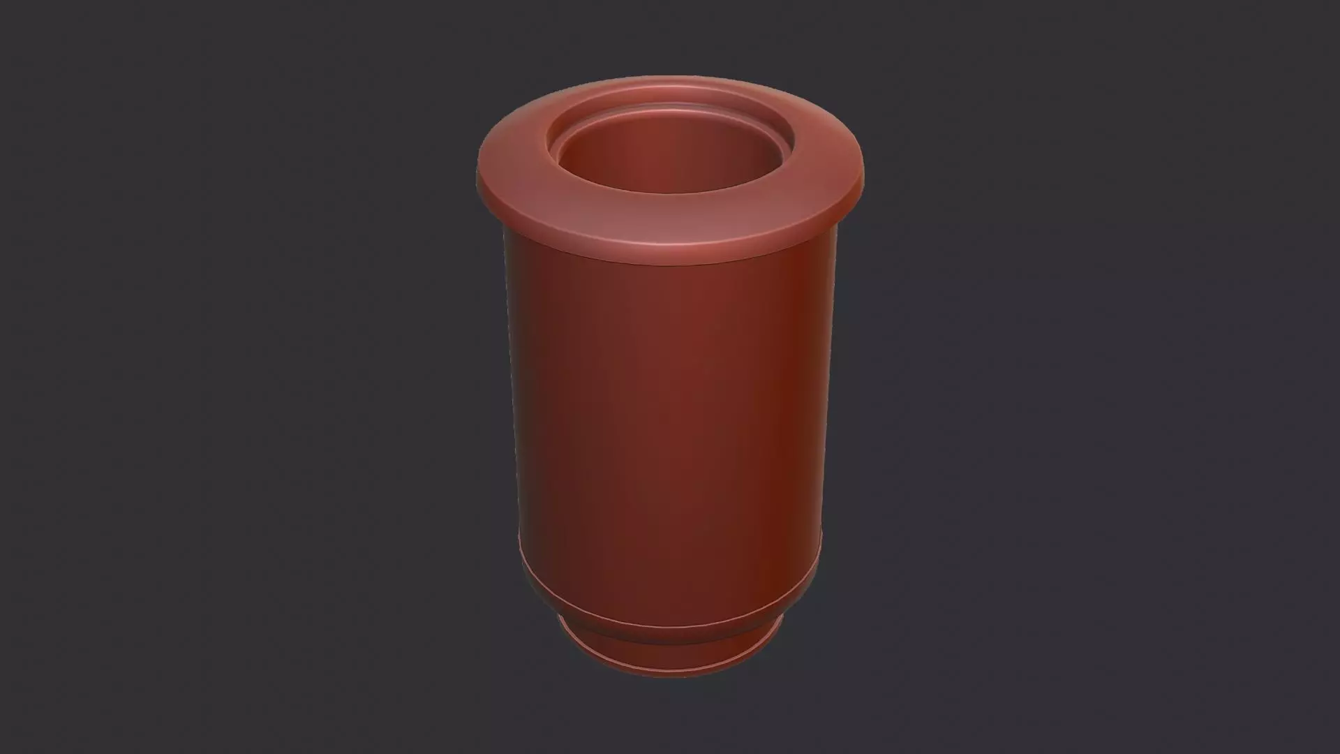 Metal Trash Bin Low-poly 3D model_6