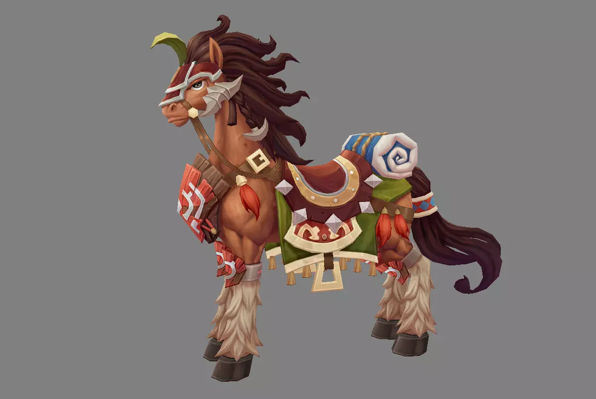 Mount - Horse Type 69 Low-poly 3D model_0
