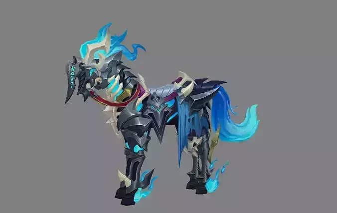 Mount - Horse Type 68 Low-poly 3D model