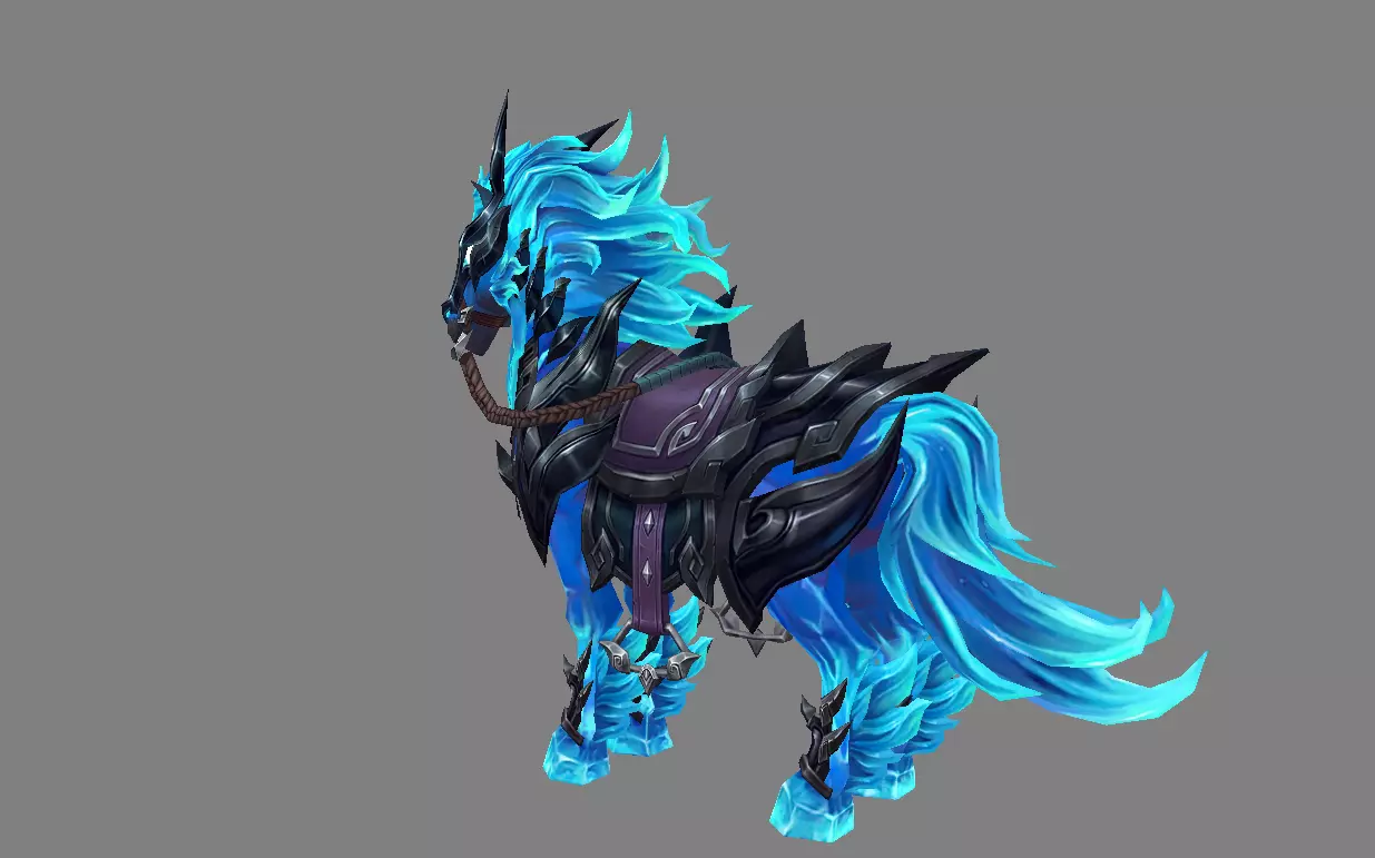 Mount - Horse Type 67 Low-poly 3D model_4