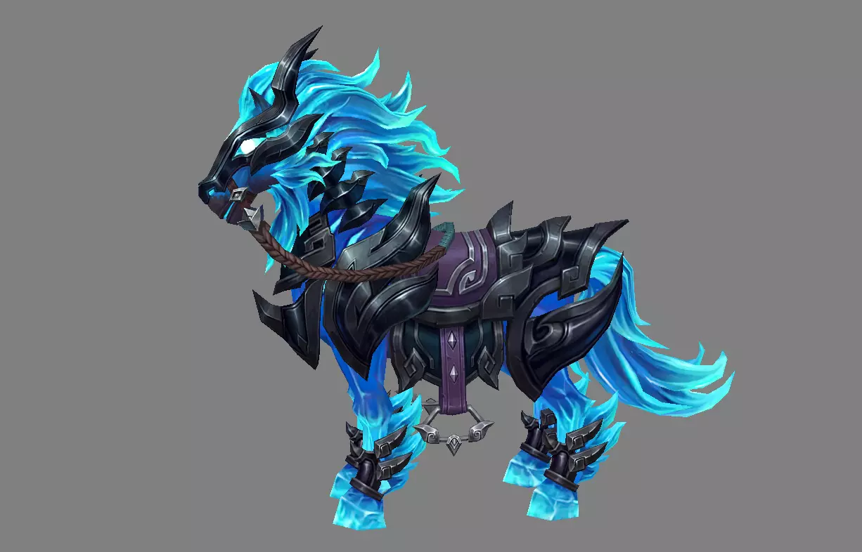 Mount - Horse Type 67 Low-poly 3D model_3