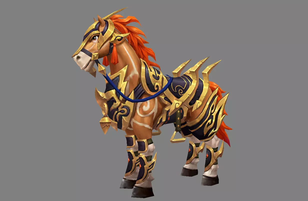 Mount - Horse Type 66 Low-poly 3D model_0