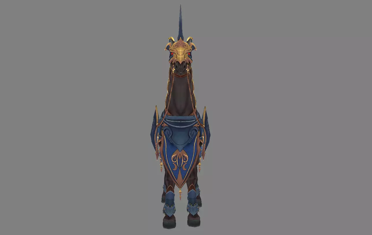 Mount - Horse Type 65 Low-poly 3D model_4