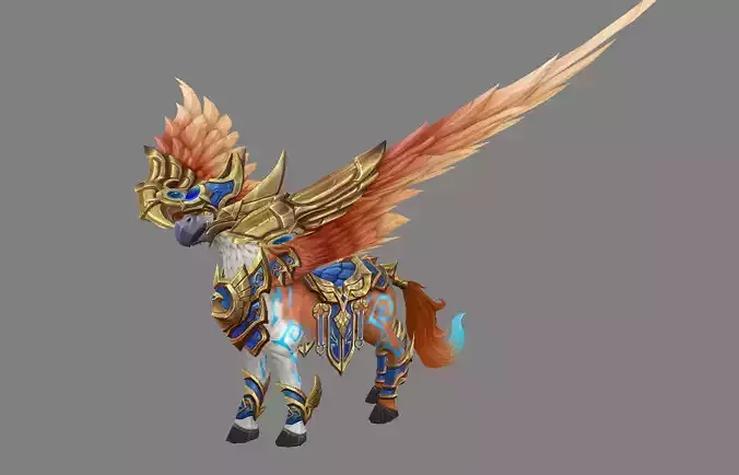 Mount - Horse Type 64 Low-poly 3D model