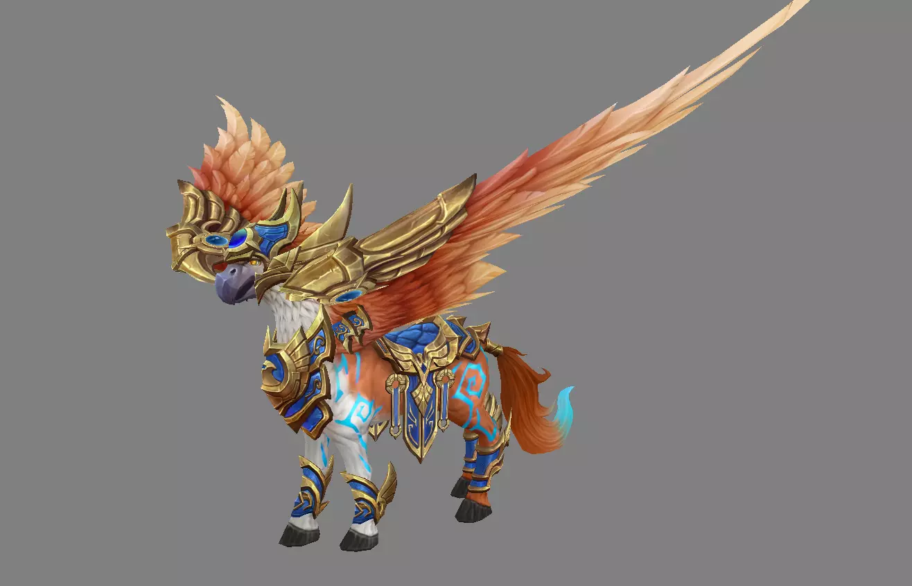 Mount - Horse Type 64 Low-poly 3D model_0