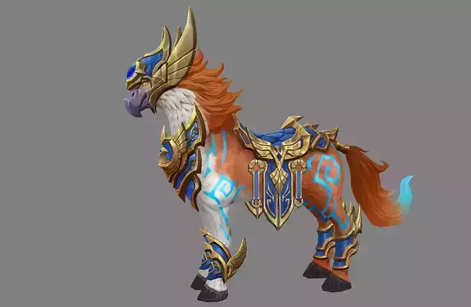 Mount - Horse Type 63 Low-poly 3D model