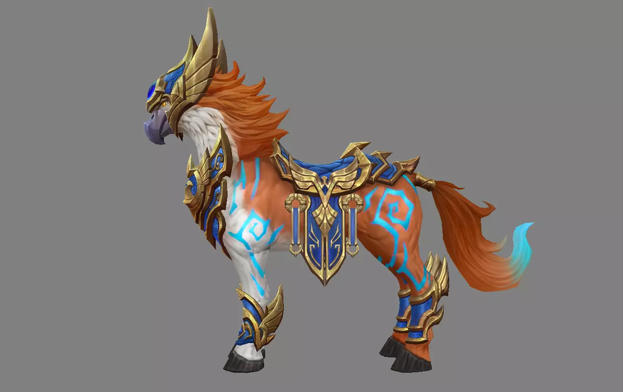 Mount - Horse Type 63 Low-poly 3D model_4