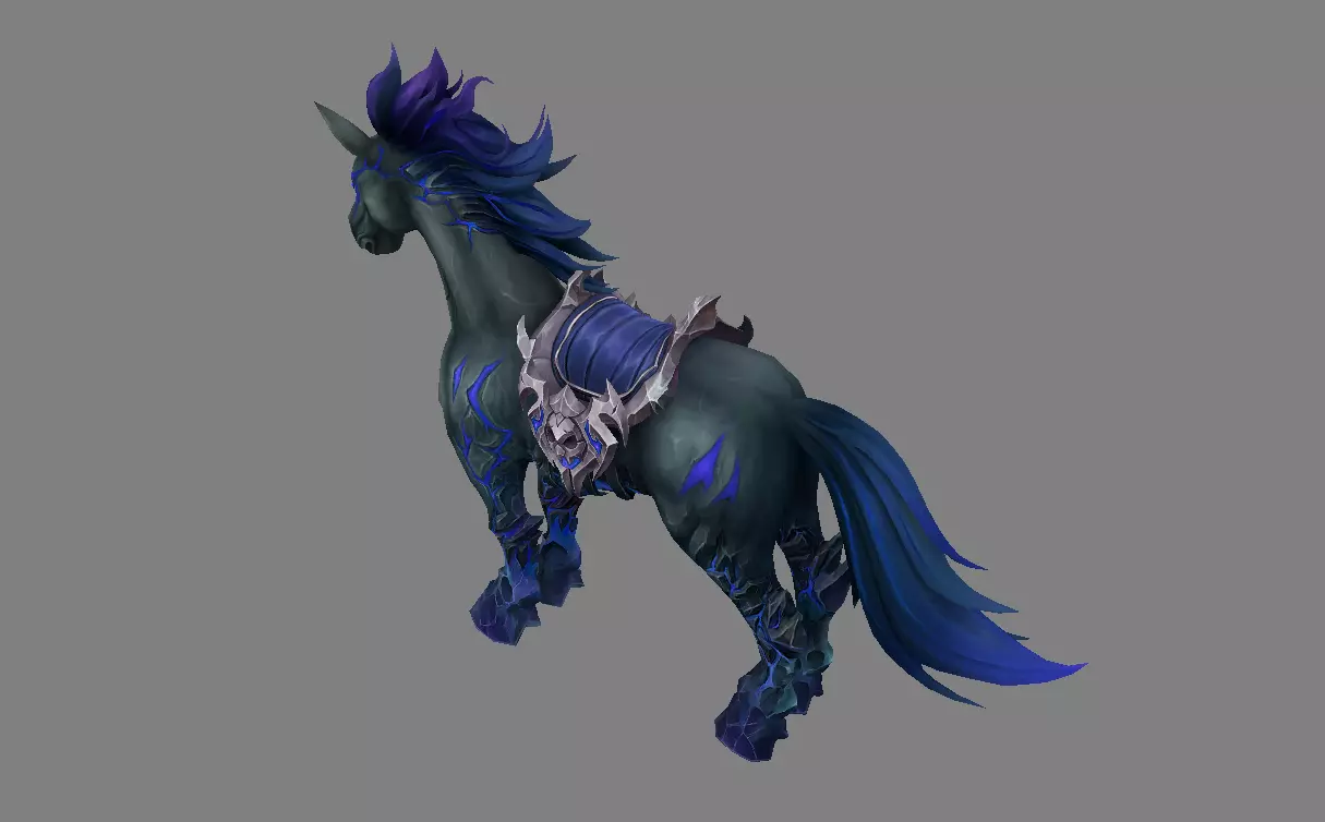 Mount - Horse Type 62 Low-poly 3D model_4