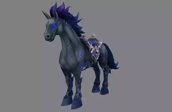 Mount - Horse Type 62 Low-poly 3D model