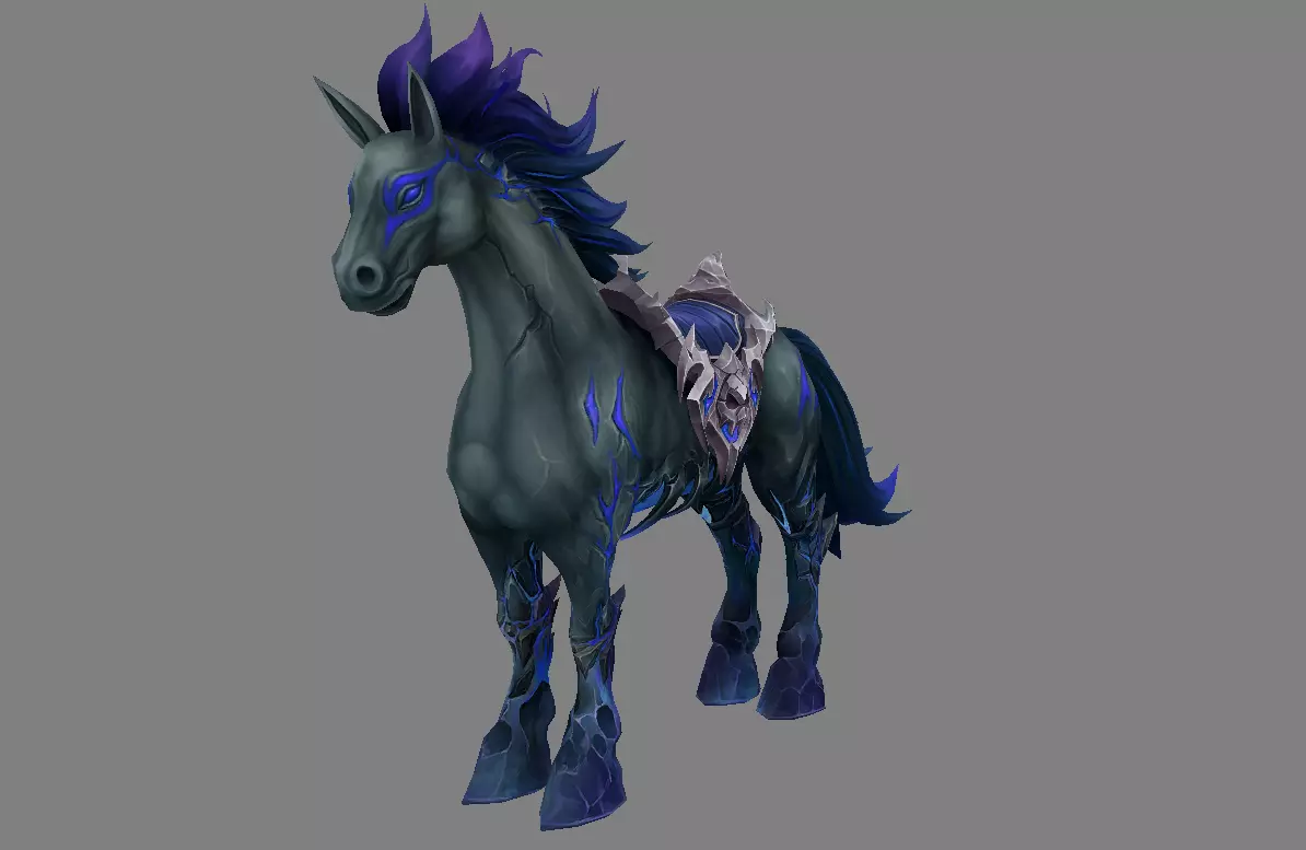 Mount - Horse Type 62 Low-poly 3D model_0