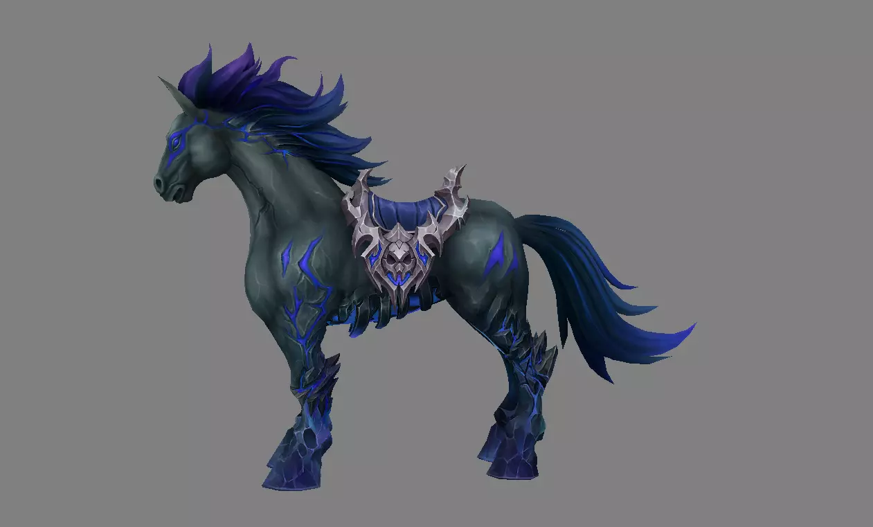 Mount - Horse Type 62 Low-poly 3D model_2