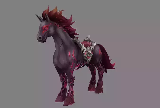 Mount - Horse Type 61 Low-poly 3D model