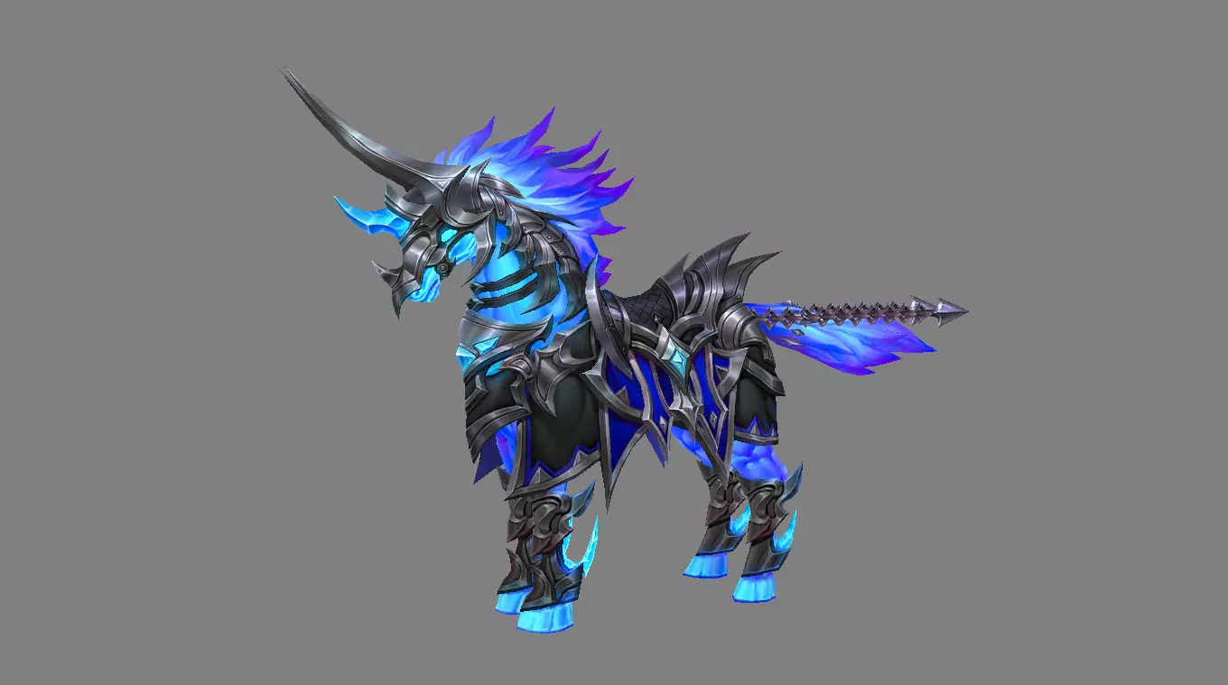 Mount - Horse Type 57 Low-poly 3D model_0