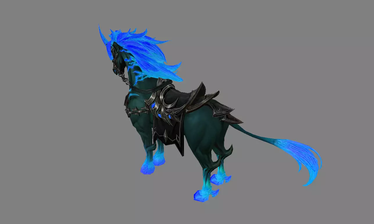 Mount - Horse Type 55 Low-poly 3D model_2
