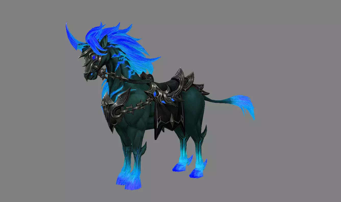 Mount - Horse Type 55 Low-poly 3D model_0