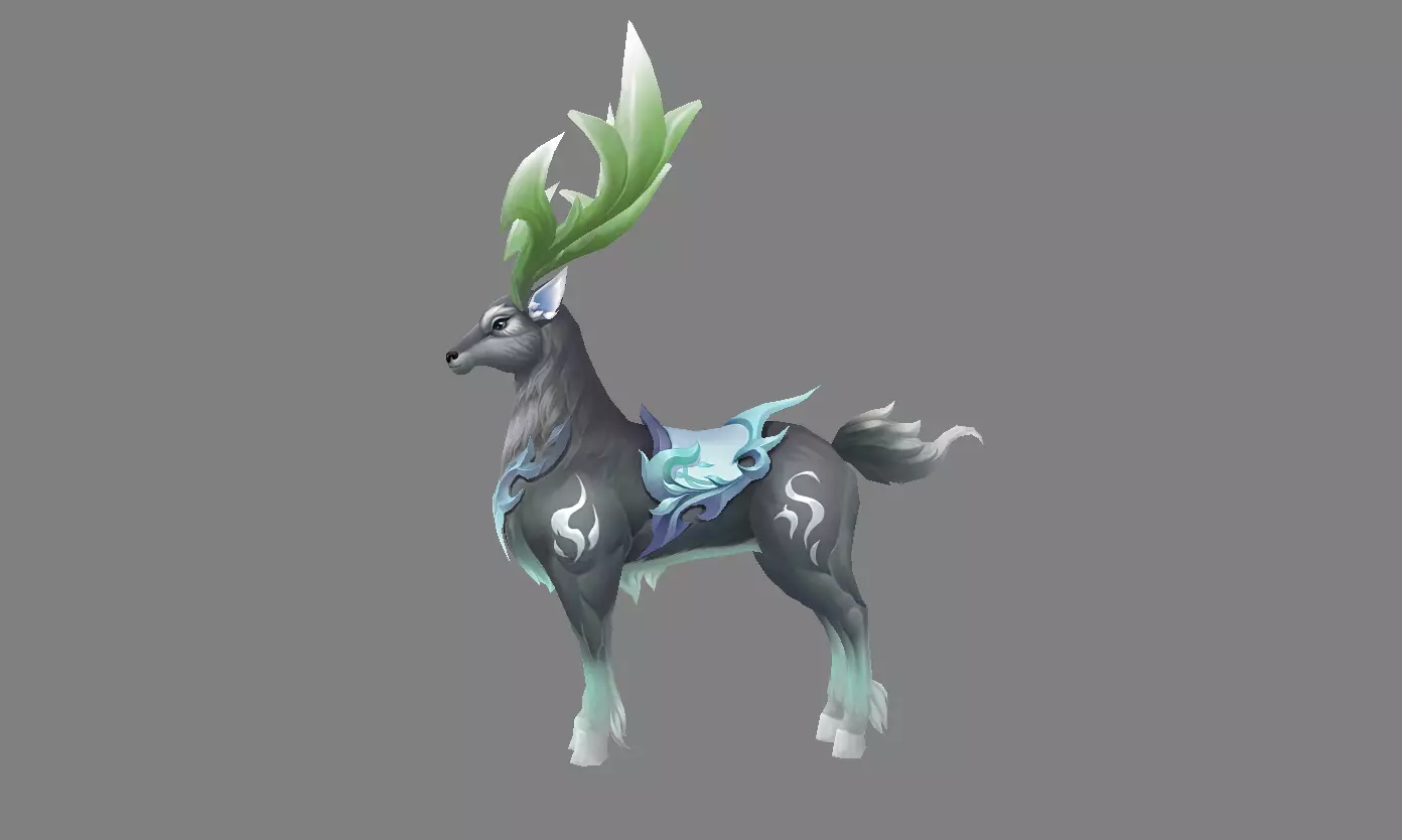 Mount - Horse Type 52 Low-poly 3D model_0