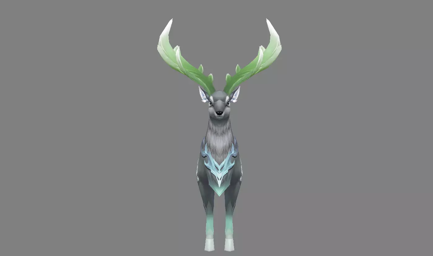 Mount - Horse Type 52 Low-poly 3D model_2