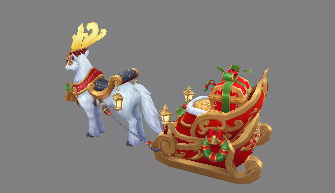 Mount - Horse Type 50 Low-poly 3D model_3