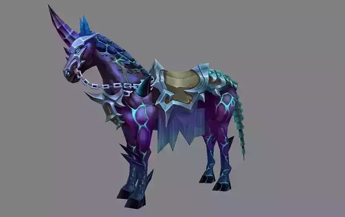 Mount - Horse Type 47 Low-poly 3D model