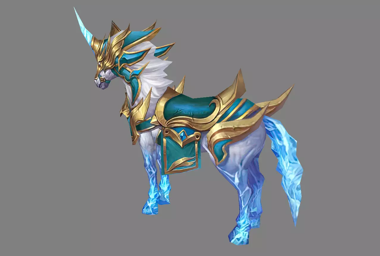 Mount - Horse Type 44 Low-poly 3D model_3