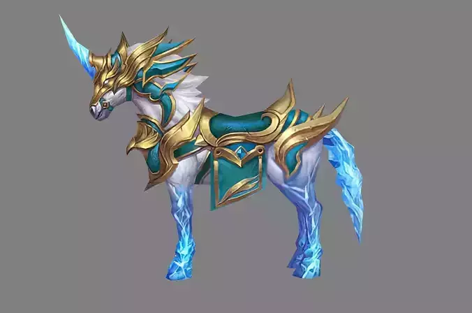 Mount - Horse Type 44 Low-poly 3D model Mount - Horse Type 44 Low-poly 3D model