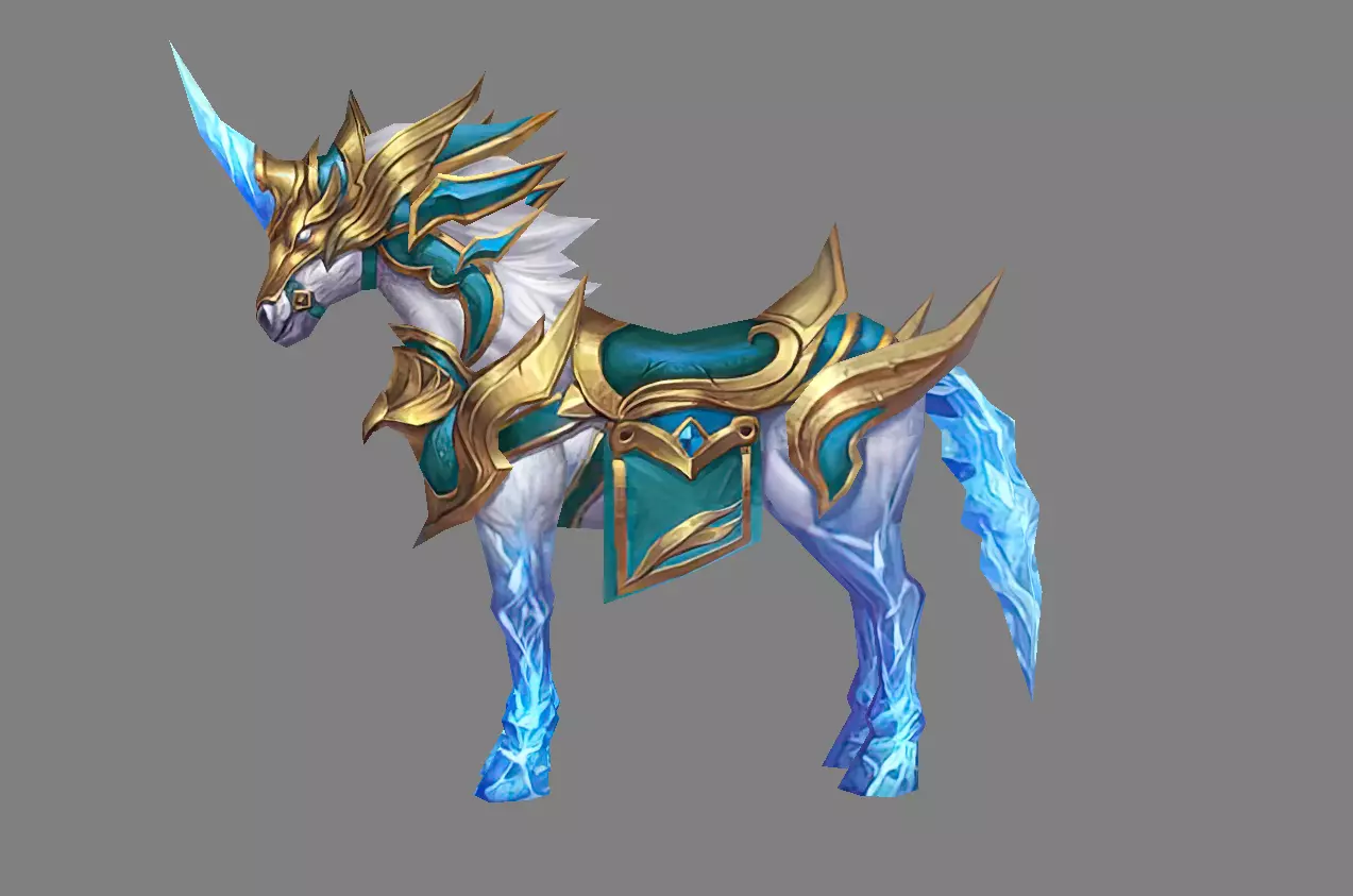 Mount - Horse Type 44 Low-poly 3D model_0