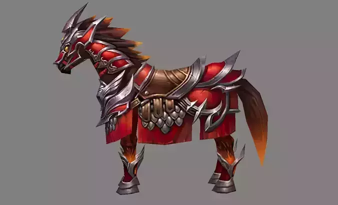 Mount - Horse Type 41 Low-poly 3D model Mount - Horse Type 41 Low-poly 3D model