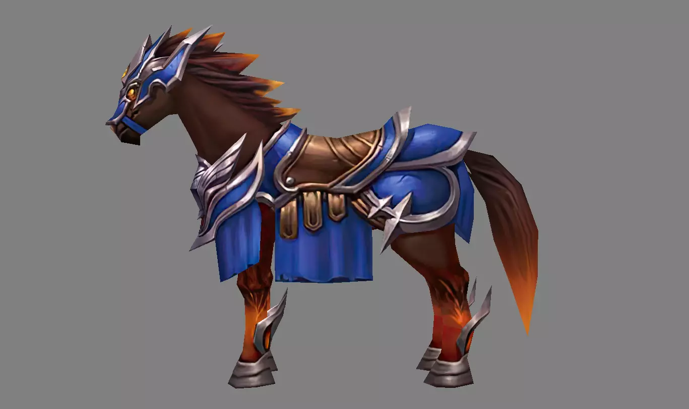 Mount - Horse Type 40 Low-poly 3D model_0