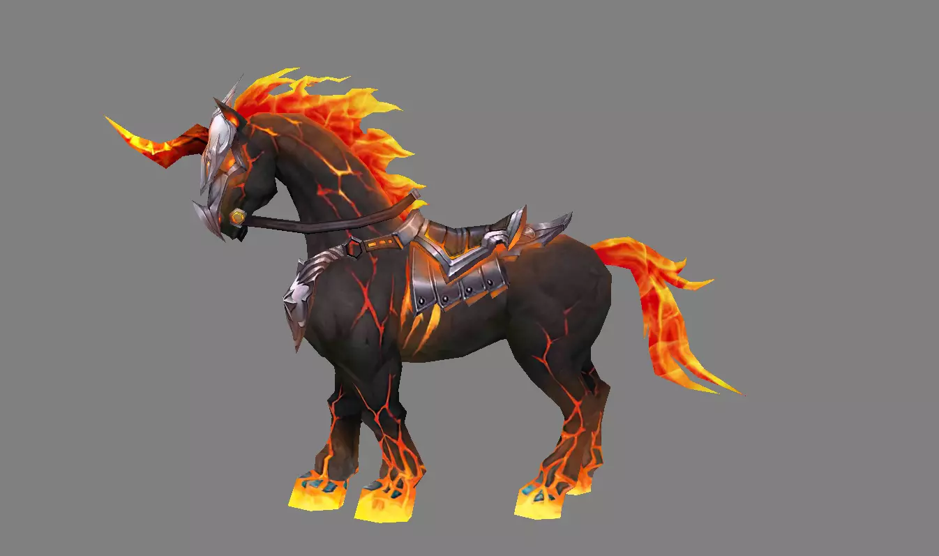 Mount - Horse Type 39 Low-poly 3D model_0