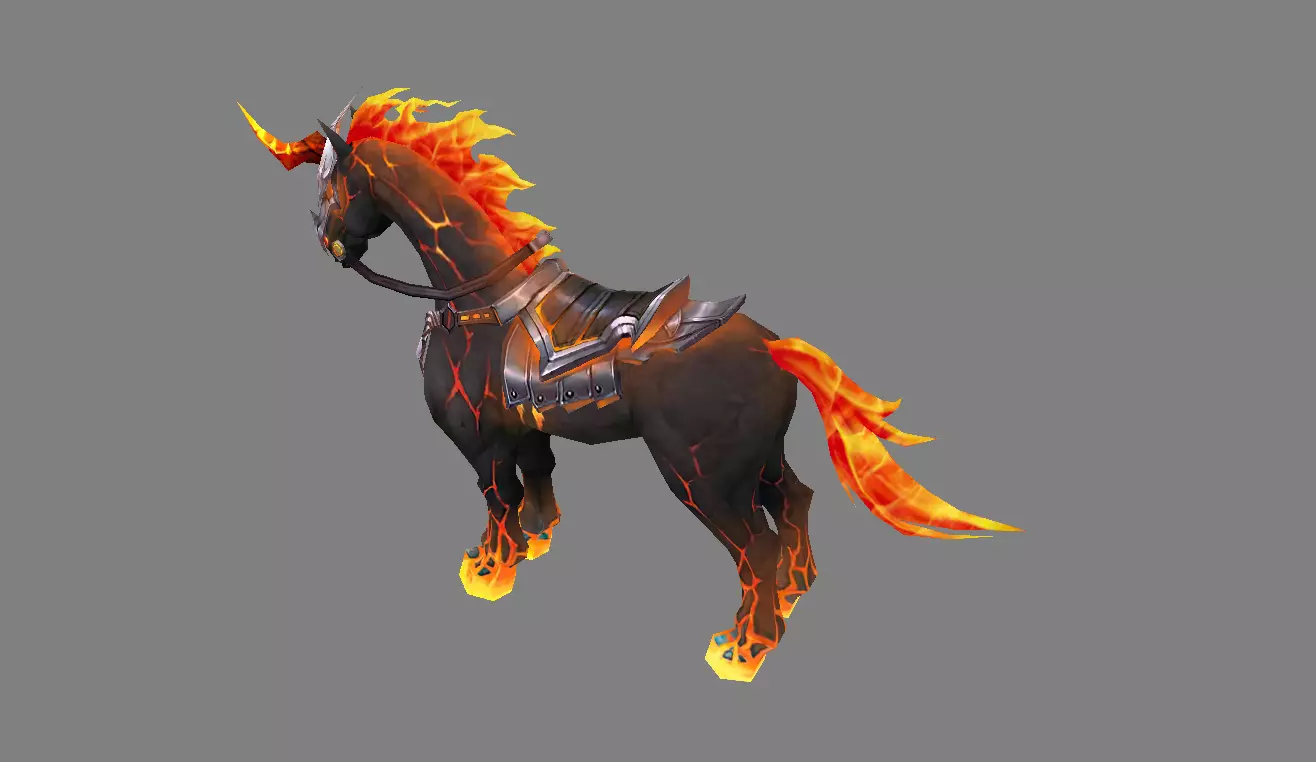 Mount - Horse Type 39 Low-poly 3D model_3