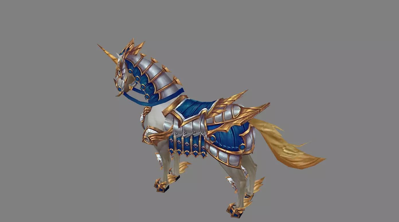 Mount - Horse Type 38 Low-poly 3D model_3