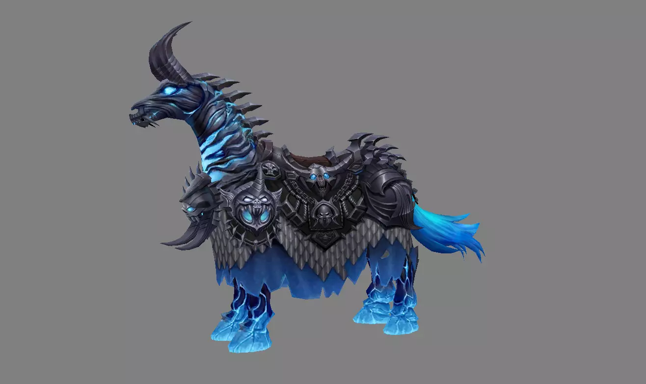 Mount - Horse Type 35 Low-poly 3D model_0