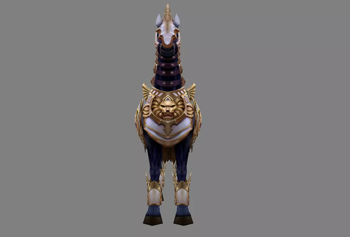 Mount - Horse Type 30 Low-poly 3D model_3
