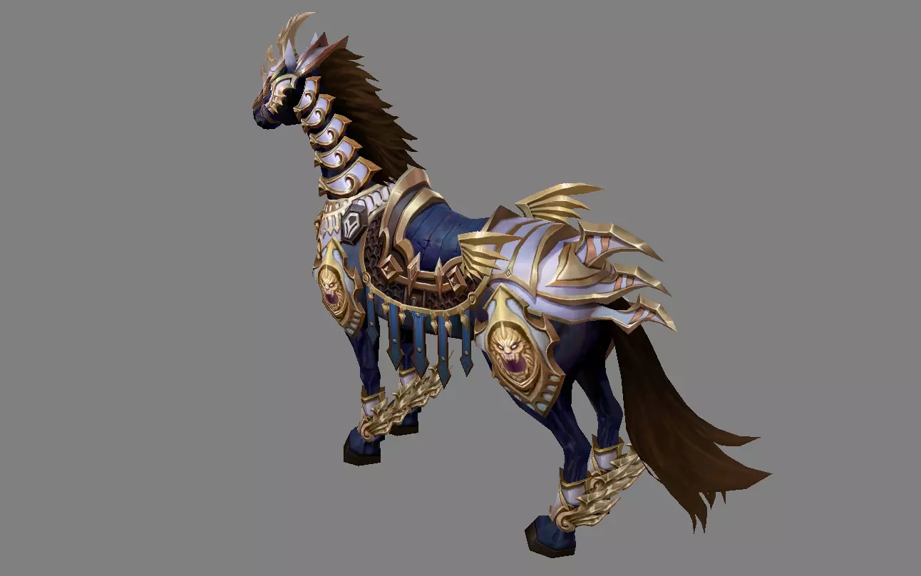 Mount - Horse Type 30 Low-poly 3D model_2