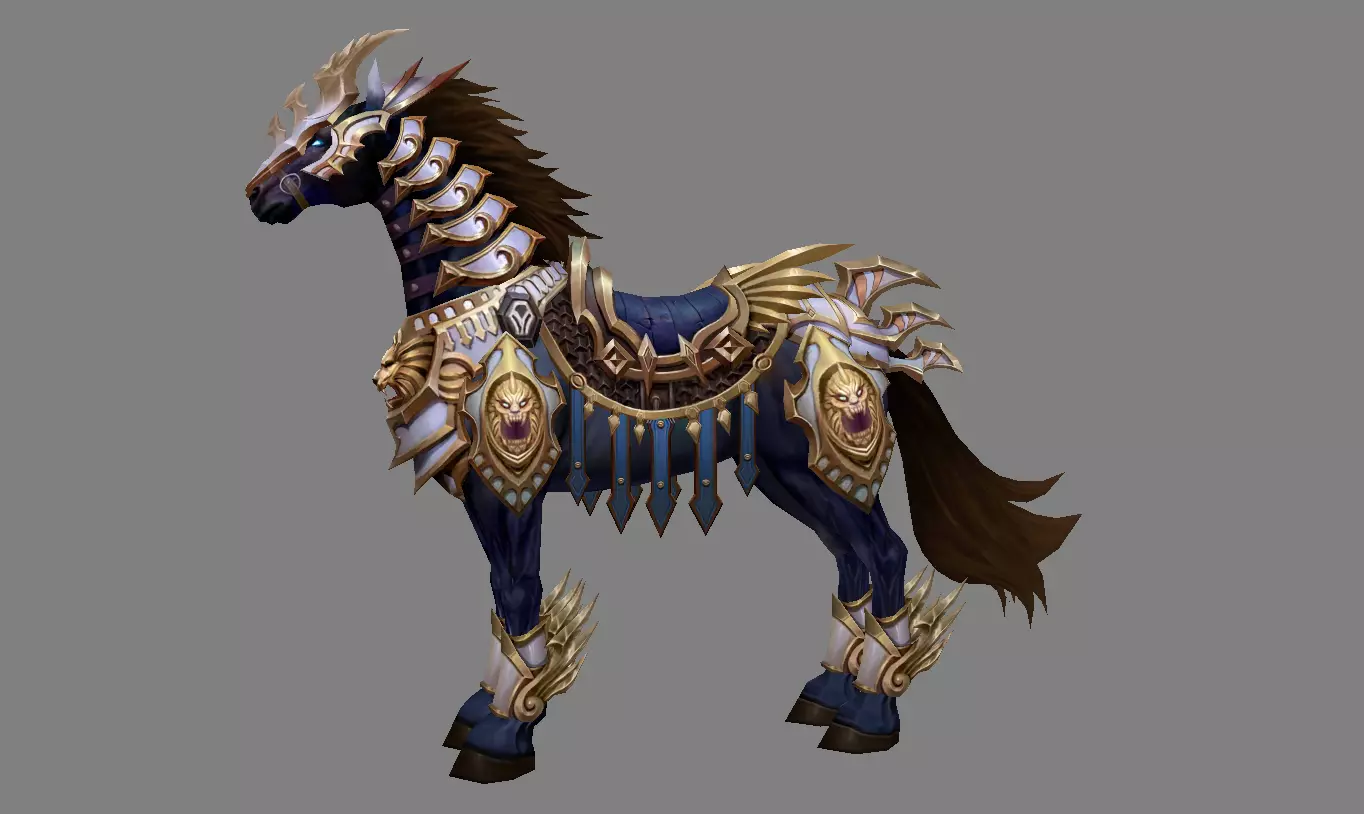 Mount - Horse Type 30 Low-poly 3D model_0